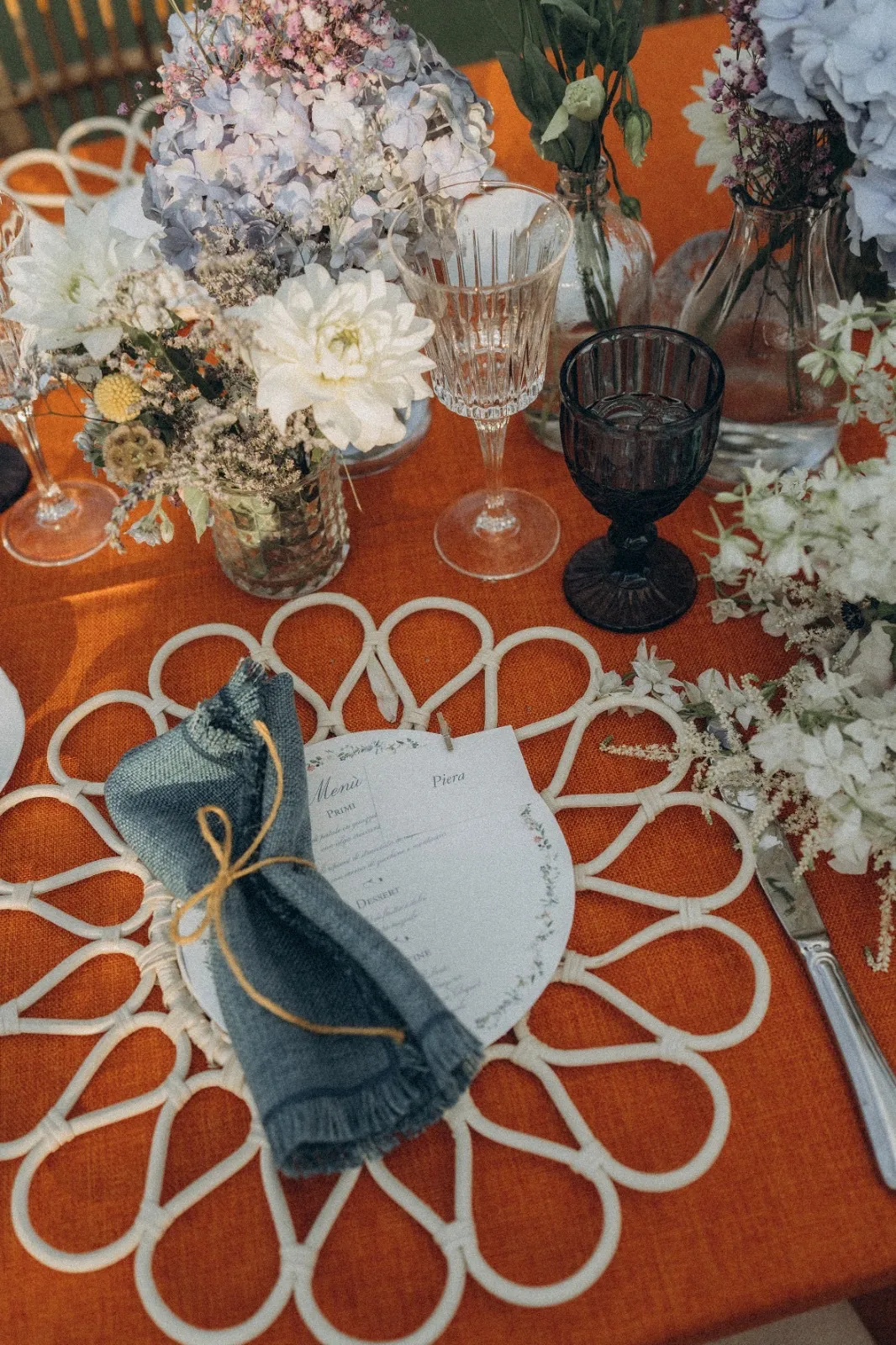 Composizione floreale per un matrimonio